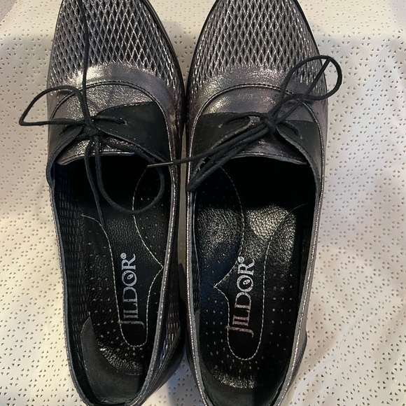 Jildor Silver Black Women’s Shoes & Loafers Size 5.5 - Picture 4 of 5